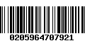 Código de Barras 0205964707921