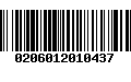 Código de Barras 0206012010437