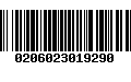 Código de Barras 0206023019290