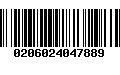 Código de Barras 0206024047889