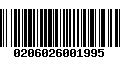 Código de Barras 0206026001995