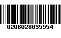 Código de Barras 0206028035554