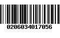 Código de Barras 0206034017056