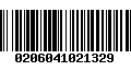 Código de Barras 0206041021329