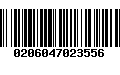 Código de Barras 0206047023556