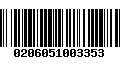 Código de Barras 0206051003353