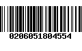 Código de Barras 0206051804554