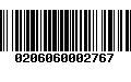 Código de Barras 0206060002767