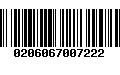 Código de Barras 0206067007222