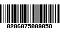 Código de Barras 0206075009058