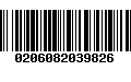 Código de Barras 0206082039826