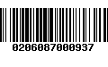 Código de Barras 0206087000937