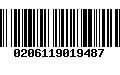 Código de Barras 0206119019487