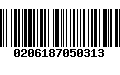 Código de Barras 0206187050313