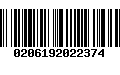 Código de Barras 0206192022374