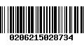 Código de Barras 0206215028734