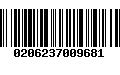 Código de Barras 0206237009681