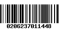 Código de Barras 0206237011448