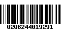 Código de Barras 0206244019291