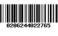 Código de Barras 0206244022765