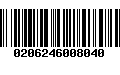 Código de Barras 0206246008040