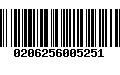 Código de Barras 0206256005251