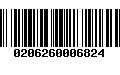 Código de Barras 0206260006824