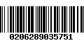 Código de Barras 0206289035751