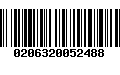 Código de Barras 0206320052488