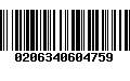 Código de Barras 0206340604759