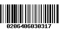 Código de Barras 0206406030317