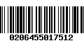 Código de Barras 0206455017512