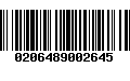 Código de Barras 0206489002645