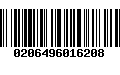 Código de Barras 0206496016208