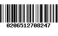 Código de Barras 0206512708247