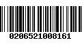 Código de Barras 0206521008161