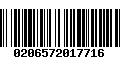 Código de Barras 0206572017716