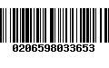 Código de Barras 0206598033653