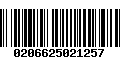 Código de Barras 0206625021257