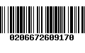 Código de Barras 0206672609170