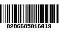 Código de Barras 0206685016019