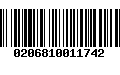 Código de Barras 0206810011742