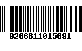 Código de Barras 0206811015091