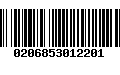 Código de Barras 0206853012201