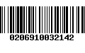 Código de Barras 0206910032142