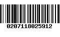 Código de Barras 0207118025912