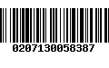 Código de Barras 0207130058387