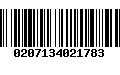 Código de Barras 0207134021783