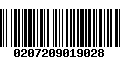 Código de Barras 0207209019028