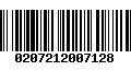 Código de Barras 0207212007128